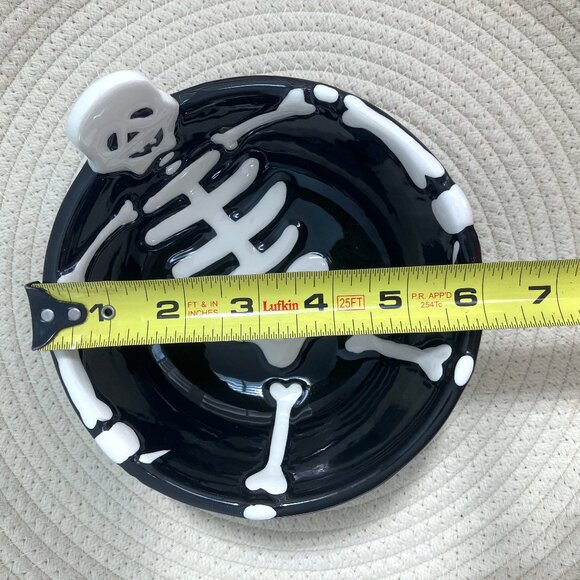 Skeleton Ceramic Candy Dish Bowl Tray Halloween Decoration - Picture 7 of 9